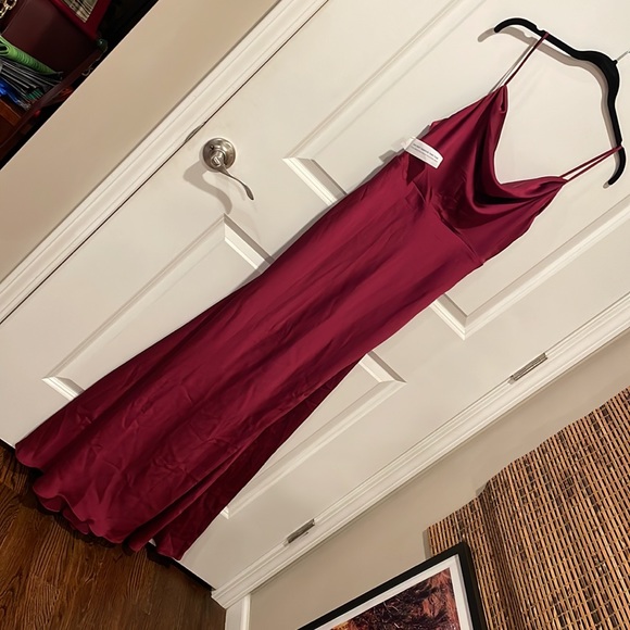 Fame and Partners Strappy Draped Gown in Wine color - Picture 6 of 16